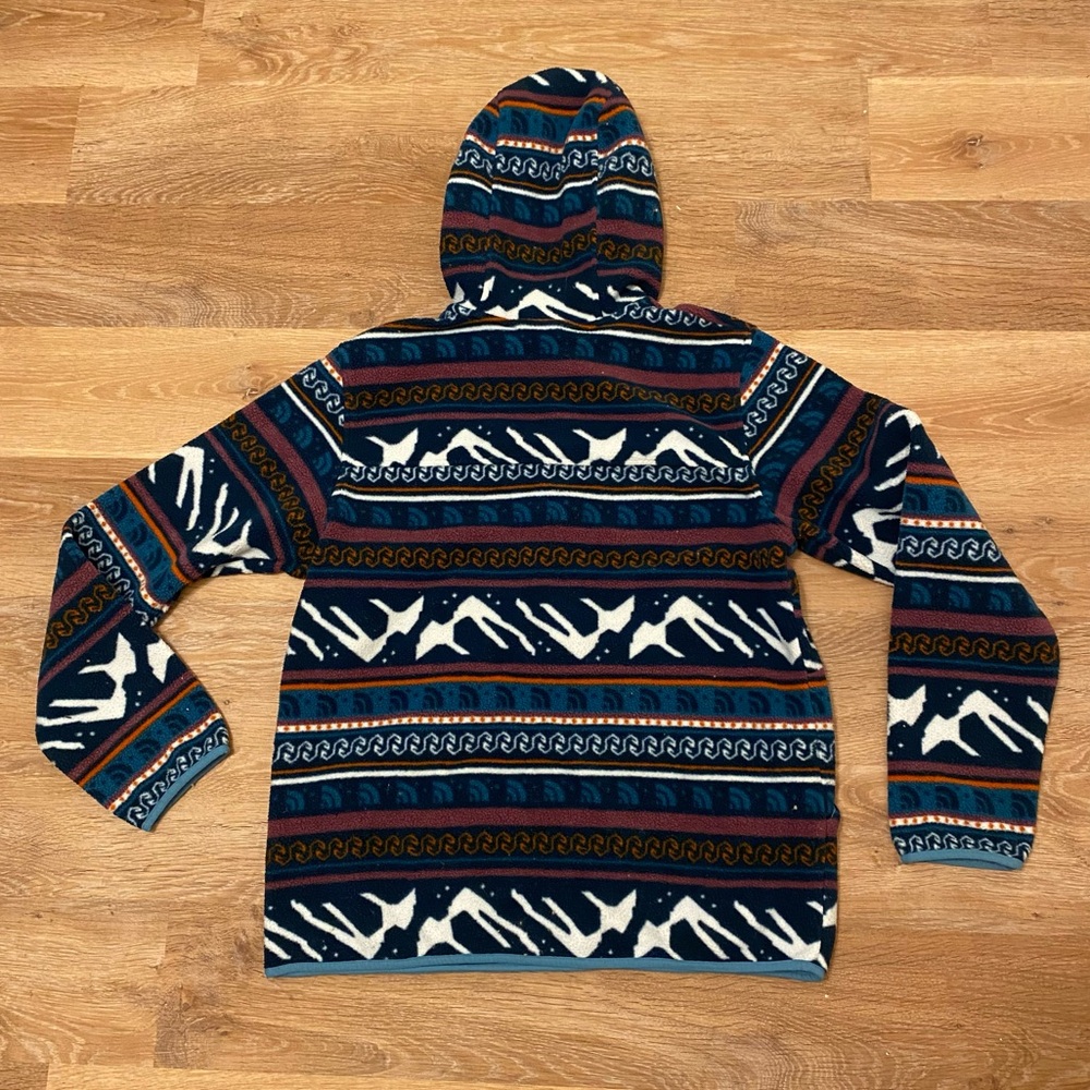 North Face Carbondale Fleece 1/4 Snap Button Jacket Men’s Medium Aztec Monterey - Picture 2 of 7